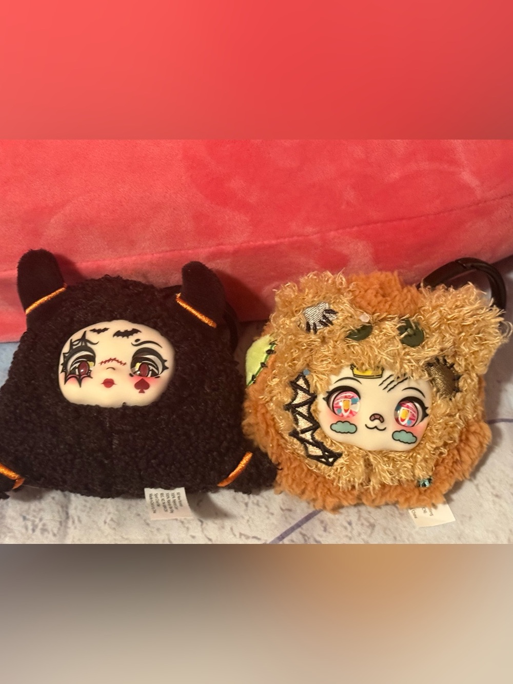 dark carnival and stitched character keychains set of four